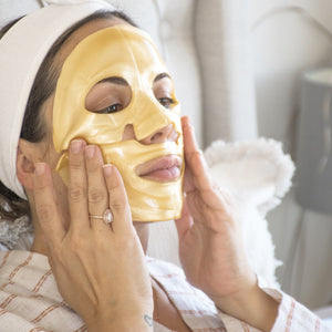 gold face mask
