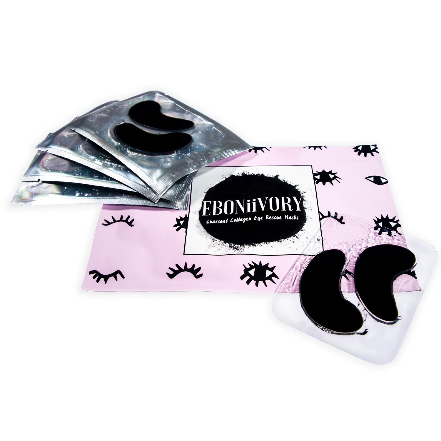 Bamboo charcoal detoxifying collagen under eye masks