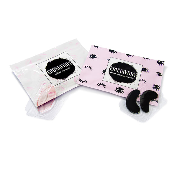 Bamboo charcoal detoxifying collagen under eye masks & plumping lip masks