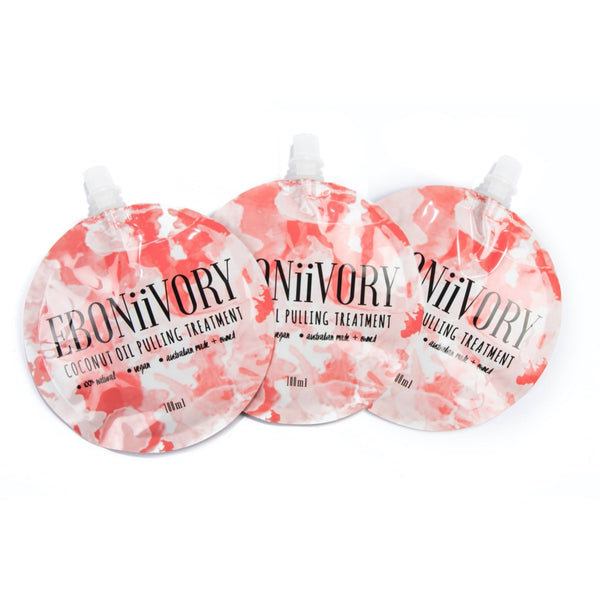 3 pack of Fruit Candy Oil Pulling Mouthwash by EBONiiVORY